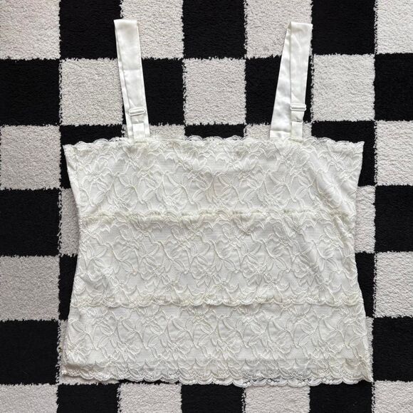 NWT Vintage Coldwater Creek White Lace Tank Top XL - Picture 3 of 5